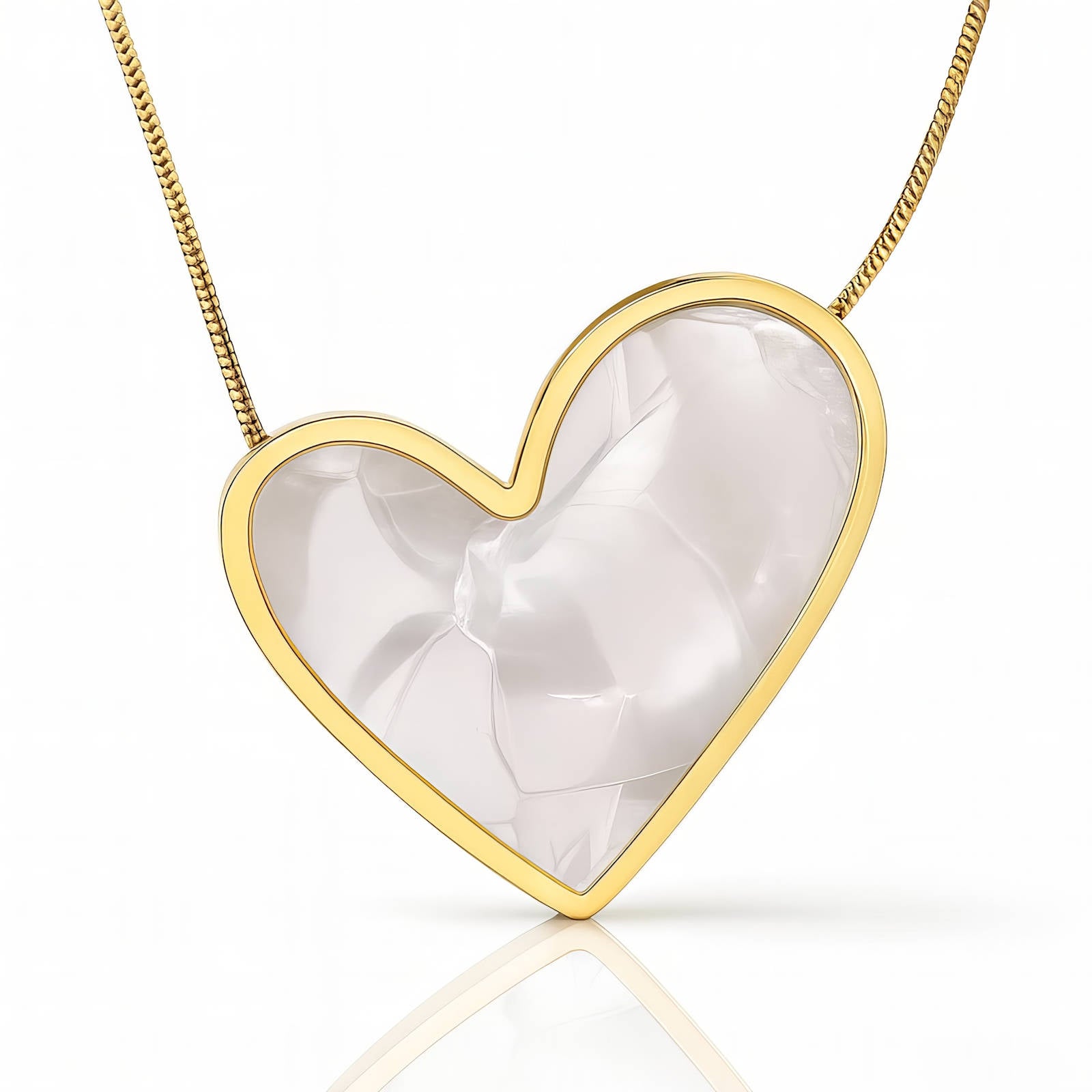 Heart Necklace - 18K Gold Plated Stainless Steel