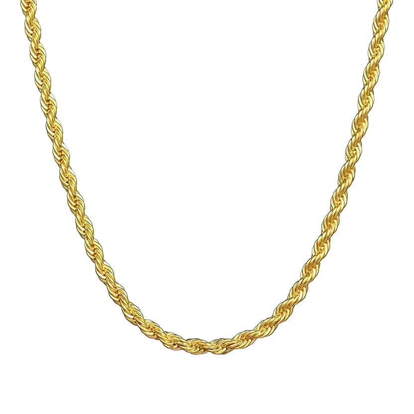 Twisted Chain Necklace - 18K Gold Plated Unisex