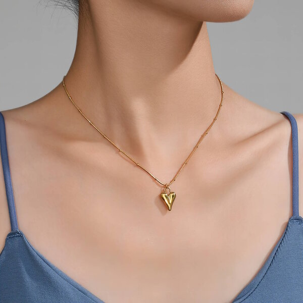 Hearts Necklace - 18K Gold Plated Stainless Steel