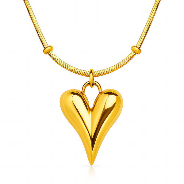 Hearts Necklace - 18K Gold Plated Stainless Steel