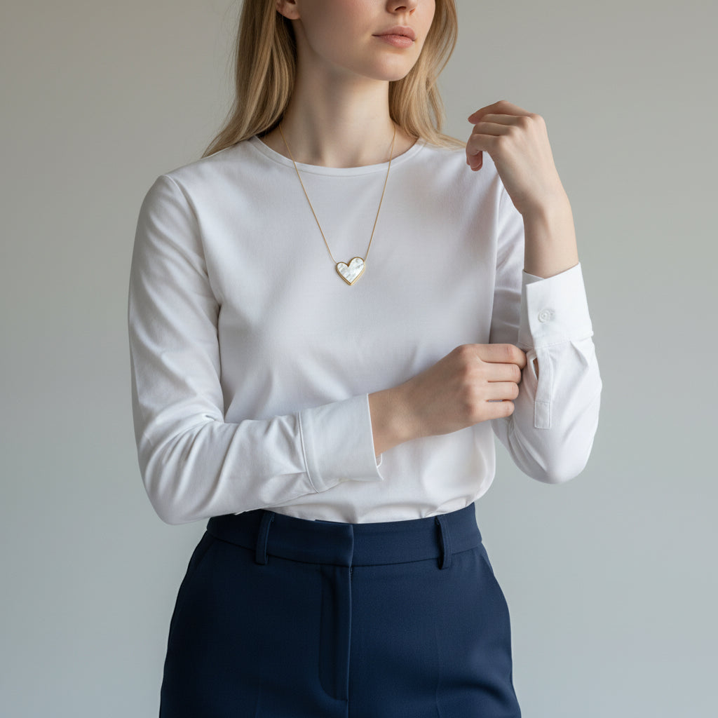 Heart Necklace - 18K Gold Plated Stainless Steel